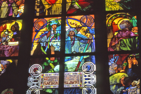 PRAGA 048 Vitrall modernista d'Alfons Mucha