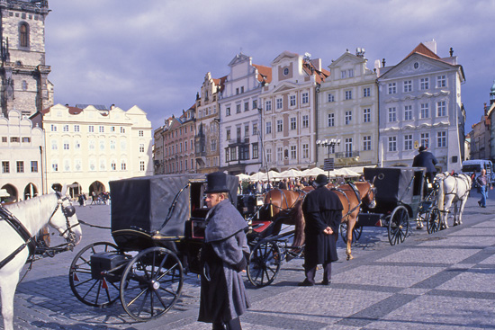 PRAGA 100 Carruatges a la plça ce da ciutat Vella